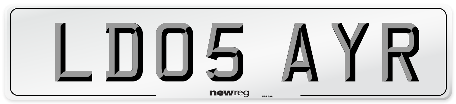 LD05 AYR Number Plate from New Reg